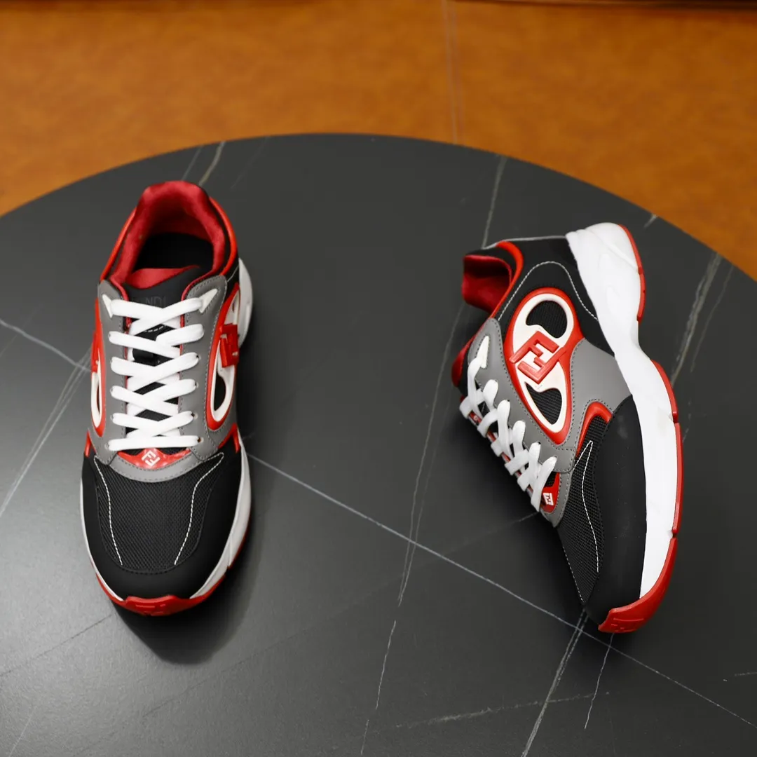 FENDI men's shoes 💰760💰 - High-end quality original items 🔍🔍🔍 casual sports shoes - Upper: 🔝 Napa calfskin, silk calfskin, brand canvas cloth, shoe body sewn with brand plastic totem - Lining: brand canvas - Outsole: ultra-light TPU foam rubber; two-color molded outsole -Ultra-high quality control and fine workmanship: outstanding (high-end, extravagance, grade) -Size: 39-44 (38, 45, can be customized)